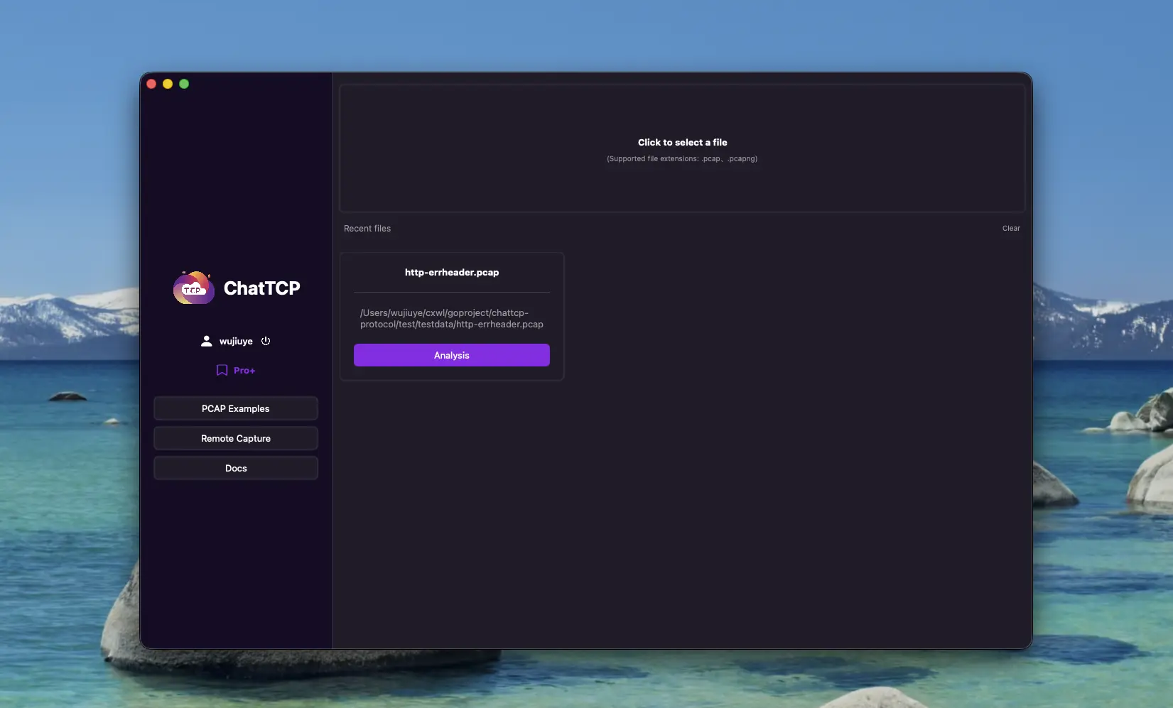 Click to select file