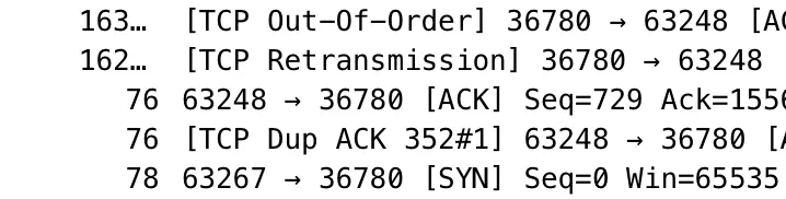 Wireshark TCP Retransmission - TCP Dup ACK - TCP Out-Of-Order